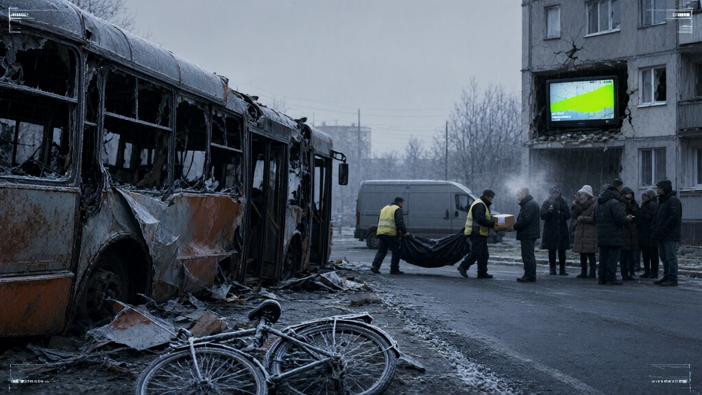 30 dead in strike on Ukraine bus as Russian attacks intensify